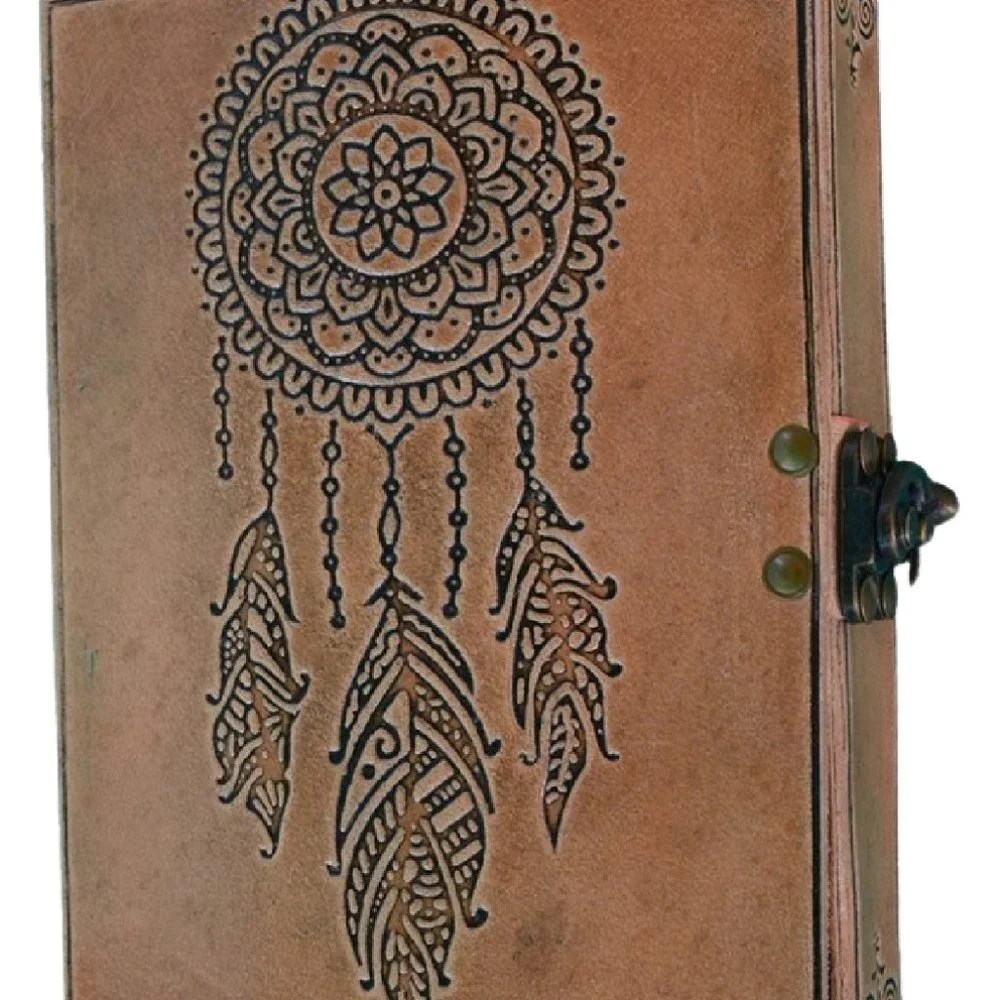 Write with Ease and Elegance Vintage Dream Catcher Leather Journal